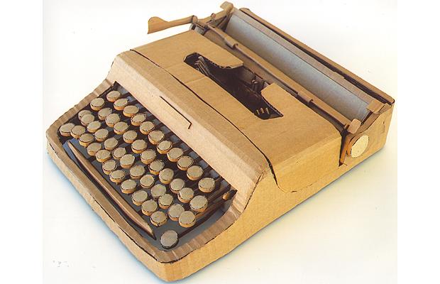 maquina escribir carton