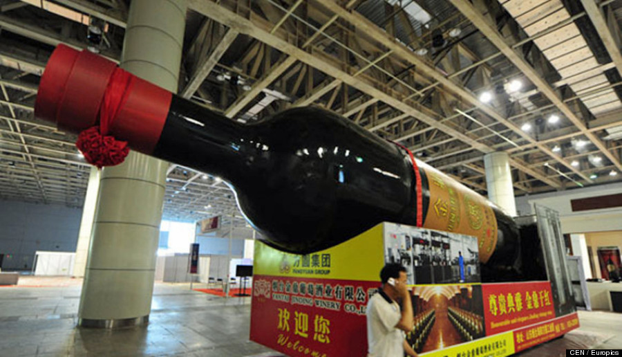 Giant bottle of wine